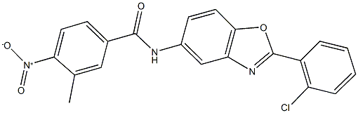 N-[2-(2-chlorophenyl)-1,3-benzoxazol-5-yl]-4-nitro-3-methylbenzamide Struktur