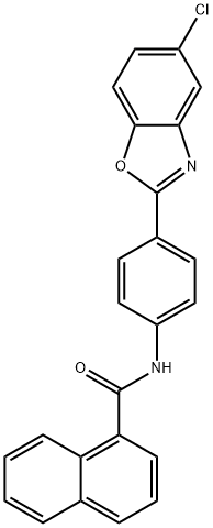 N-[4-(5-chloro-1,3-benzoxazol-2-yl)phenyl]naphthalene-1-carboxamide Struktur