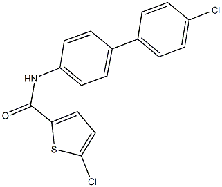 5-chloro-N-(4'-chloro[1,1'-biphenyl]-4-yl)-2-thiophenecarboxamide Struktur