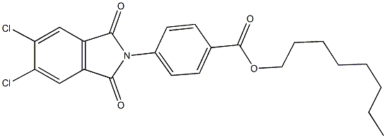 octyl 4-(5,6-dichloro-1,3-dioxo-1,3-dihydro-2H-isoindol-2-yl)benzoate Struktur