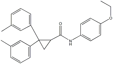 N-(4-ethoxyphenyl)-2,2-bis(3-methylphenyl)cyclopropanecarboxamide Struktur