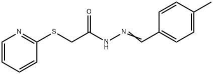 N'-(4-methylbenzylidene)-2-(2-pyridinylsulfanyl)acetohydrazide Struktur