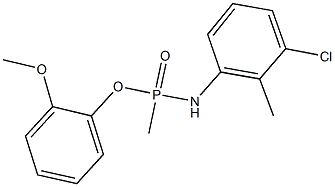 2-methoxyphenyl N-(3-chloro-2-methylphenyl)-P-methylphosphonamidoate Struktur