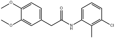 2-[3,4-bis(methyloxy)phenyl]-N-(3-chloro-2-methylphenyl)acetamide Struktur