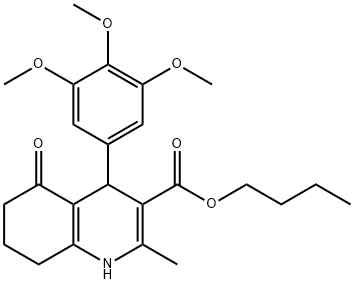 butyl 2-methyl-5-oxo-4-[3,4,5-tris(methyloxy)phenyl]-1,4,5,6,7,8-hexahydroquinoline-3-carboxylate Struktur