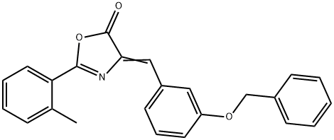 4-[3-(benzyloxy)benzylidene]-2-(2-methylphenyl)-1,3-oxazol-5(4H)-one Struktur