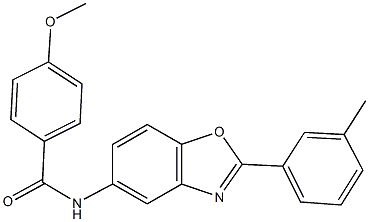 4-methoxy-N-[2-(3-methylphenyl)-1,3-benzoxazol-5-yl]benzamide Struktur