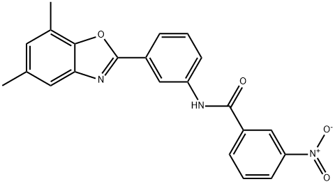 N-[3-(5,7-dimethyl-1,3-benzoxazol-2-yl)phenyl]-3-nitrobenzamide Struktur