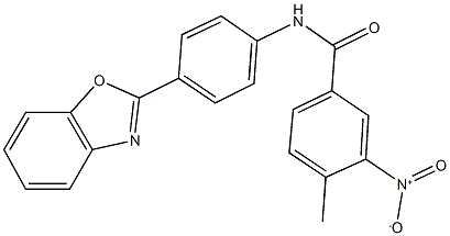 N-[4-(1,3-benzoxazol-2-yl)phenyl]-3-nitro-4-methylbenzamide Struktur