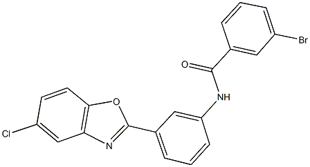 3-bromo-N-[3-(5-chloro-1,3-benzoxazol-2-yl)phenyl]benzamide Struktur