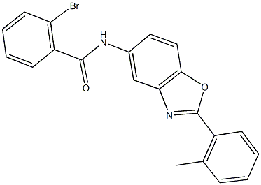 2-bromo-N-[2-(2-methylphenyl)-1,3-benzoxazol-5-yl]benzamide Struktur