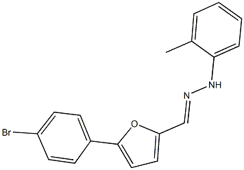 5-(4-bromophenyl)furan-2-carbaldehyde (2-methylphenyl)hydrazone Struktur