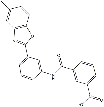 3-nitro-N-[3-(5-methyl-1,3-benzoxazol-2-yl)phenyl]benzamide Struktur