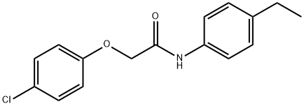 2-(4-chlorophenoxy)-N-(4-ethylphenyl)acetamide Struktur