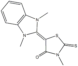 5-(1,3-dimethyl-1,3-dihydro-2H-benzimidazol-2-ylidene)-3-methyl-2-thioxo-1,3-thiazolidin-4-one Struktur