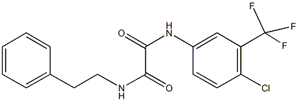 N~1~-[4-chloro-3-(trifluoromethyl)phenyl]-N~2~-(2-phenylethyl)ethanediamide Struktur