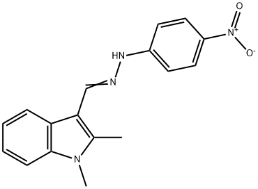 1,2-dimethyl-1H-indole-3-carbaldehyde {4-nitrophenyl}hydrazone Struktur