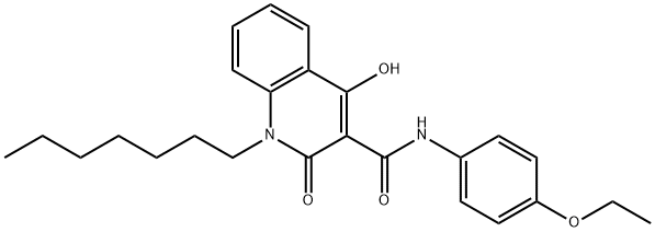 N-(4-ethoxyphenyl)-1-heptyl-4-hydroxy-2-oxo-1,2-dihydro-3-quinolinecarboxamide Struktur