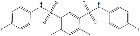 N~1~,N~3~-bis(4-iodophenyl)-4,6-dimethyl-1,3-benzenedisulfonamide Struktur