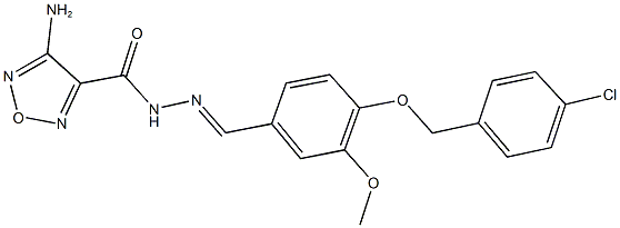 4-amino-N'-{4-[(4-chlorobenzyl)oxy]-3-methoxybenzylidene}-1,2,5-oxadiazole-3-carbohydrazide Struktur