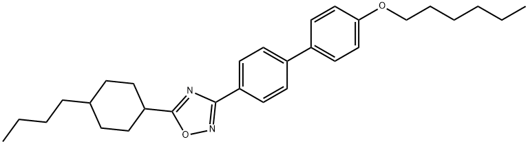 4'-[5-(4-butylcyclohexyl)-1,2,4-oxadiazol-3-yl][1,1'-biphenyl]-4-yl hexyl ether Struktur