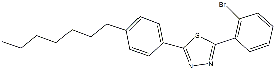 2-(2-bromophenyl)-5-(4-heptylphenyl)-1,3,4-thiadiazole Struktur