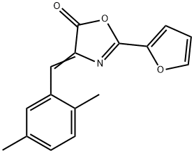 4-(2,5-dimethylbenzylidene)-2-(2-furyl)-1,3-oxazol-5(4H)-one Struktur