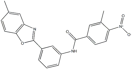 4-nitro-3-methyl-N-[3-(5-methyl-1,3-benzoxazol-2-yl)phenyl]benzamide Struktur