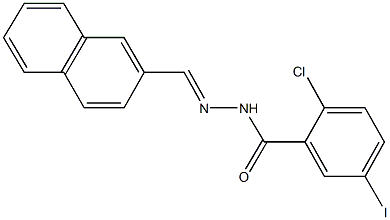 2-chloro-5-iodo-N'-(2-naphthylmethylene)benzohydrazide Struktur