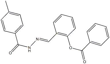 2-[2-(4-methylbenzoyl)carbohydrazonoyl]phenyl benzoate Struktur