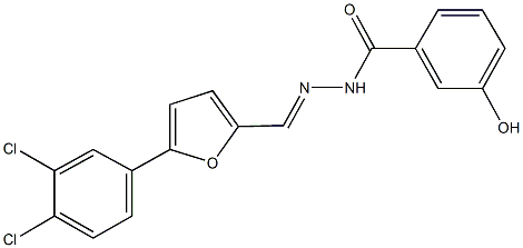 N'-{[5-(3,4-dichlorophenyl)-2-furyl]methylene}-3-hydroxybenzohydrazide Struktur