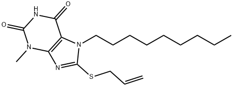 8-(allylsulfanyl)-3-methyl-7-nonyl-3,7-dihydro-1H-purine-2,6-dione Struktur