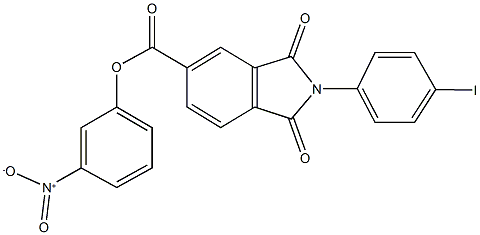 3-nitrophenyl 2-(4-iodophenyl)-1,3-dioxo-5-isoindolinecarboxylate Struktur