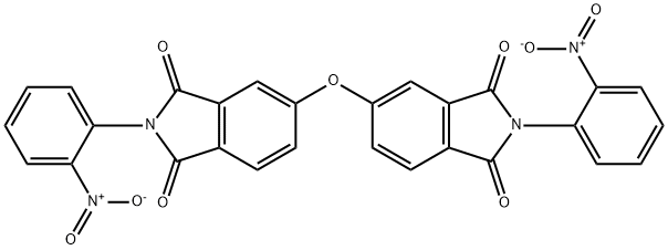 2-{2-nitrophenyl}-5-[(2-{2-nitrophenyl}-1,3-dioxo-2,3-dihydro-1H-isoindol-5-yl)oxy]-1H-isoindole-1,3(2H)-dione Struktur