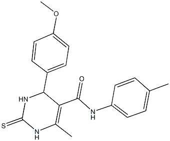 4-(4-methoxyphenyl)-6-methyl-N-(4-methylphenyl)-2-thioxo-1,2,3,4-tetrahydro-5-pyrimidinecarboxamide Struktur