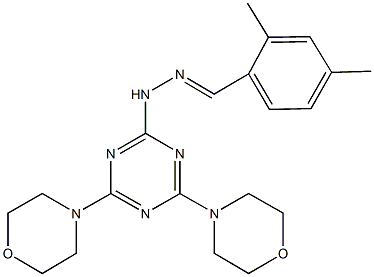 2,4-dimethylbenzaldehyde [4,6-di(4-morpholinyl)-1,3,5-triazin-2-yl]hydrazone Struktur