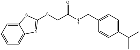 2-(1,3-benzothiazol-2-ylsulfanyl)-N-(4-isopropylbenzyl)acetamide Struktur