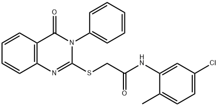 N-(5-chloro-2-methylphenyl)-2-[(4-oxo-3-phenyl-3,4-dihydro-2-quinazolinyl)sulfanyl]acetamide Struktur