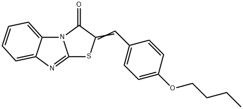 2-(4-butoxybenzylidene)[1,3]thiazolo[3,2-a]benzimidazol-3(2H)-one Struktur