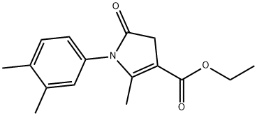 ethyl 1-(3,4-dimethylphenyl)-2-methyl-5-oxo-4,5-dihydro-1H-pyrrole-3-carboxylate Struktur