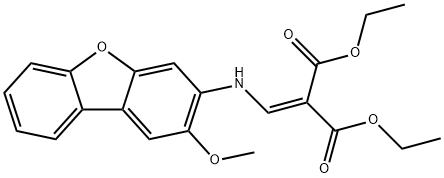 diethyl 2-{[(2-methoxydibenzo[b,d]furan-3-yl)amino]methylene}malonate Struktur