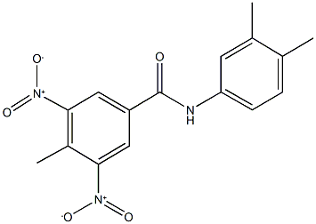 N-(3,4-dimethylphenyl)-3,5-bisnitro-4-methylbenzamide Struktur