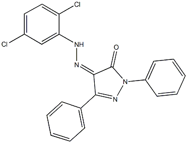 1,3-diphenyl-1H-pyrazole-4,5-dione 4-[(2,5-dichlorophenyl)hydrazone] Struktur