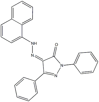 1,3-diphenyl-1H-pyrazole-4,5-dione 4-(1-naphthylhydrazone) Struktur