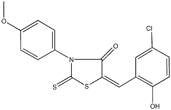 5-(5-chloro-2-hydroxybenzylidene)-3-(4-methoxyphenyl)-2-thioxo-1,3-thiazolidin-4-one Struktur