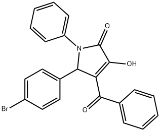 4-benzoyl-5-(4-bromophenyl)-3-hydroxy-1-phenyl-1,5-dihydro-2H-pyrrol-2-one Struktur