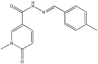 1-methyl-N'-(4-methylbenzylidene)-6-oxo-1,6-dihydro-3-pyridinecarbohydrazide Struktur