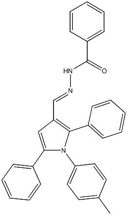 N'-{[1-(4-methylphenyl)-2,5-diphenyl-1H-pyrrol-3-yl]methylene}benzohydrazide Struktur