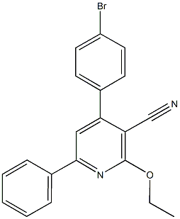 4-(4-bromophenyl)-2-ethoxy-6-phenylnicotinonitrile Struktur