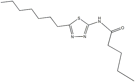 N-(5-heptyl-1,3,4-thiadiazol-2-yl)pentanamide Struktur